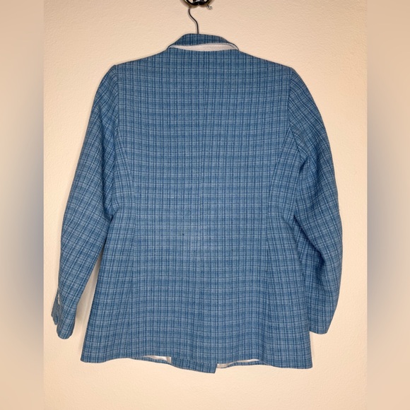 SANDRO Paris Blue Tweed Double Breasted Blazer Size 36 US 4/Small - Picture 9 of 16